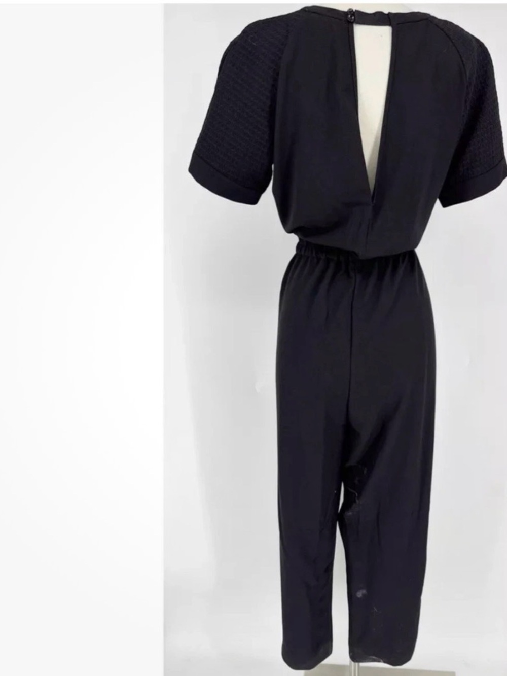 Cartonnier Black Women's Jumpsuit with Short Sleeves